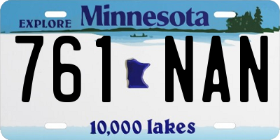 MN license plate 761NAN