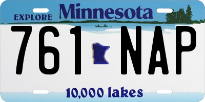 MN license plate 761NAP