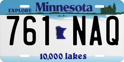 MN license plate 761NAQ