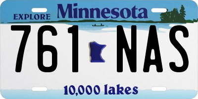MN license plate 761NAS