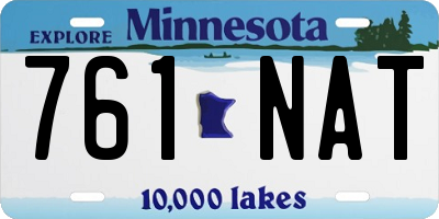 MN license plate 761NAT