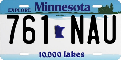MN license plate 761NAU