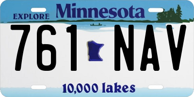 MN license plate 761NAV