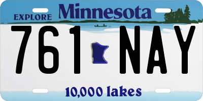 MN license plate 761NAY