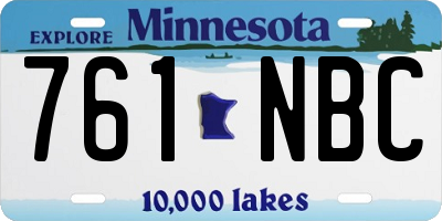 MN license plate 761NBC