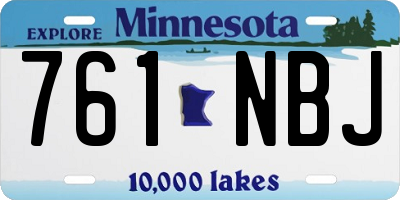 MN license plate 761NBJ