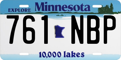 MN license plate 761NBP