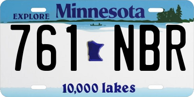 MN license plate 761NBR