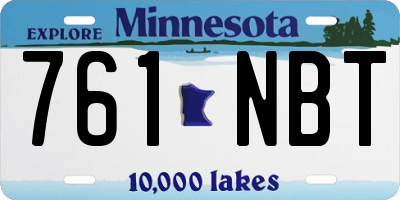 MN license plate 761NBT