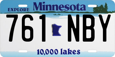 MN license plate 761NBY
