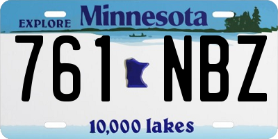 MN license plate 761NBZ