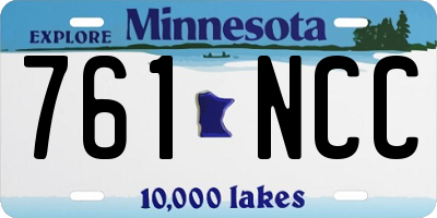 MN license plate 761NCC