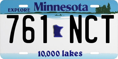 MN license plate 761NCT