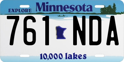 MN license plate 761NDA