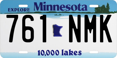 MN license plate 761NMK
