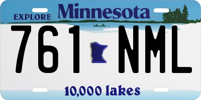 MN license plate 761NML