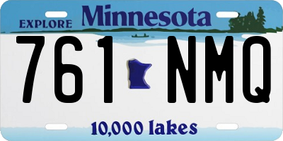 MN license plate 761NMQ