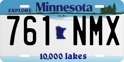 MN license plate 761NMX