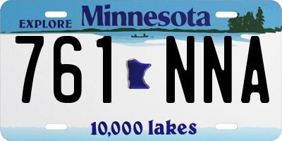 MN license plate 761NNA