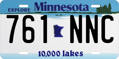 MN license plate 761NNC