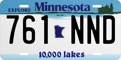 MN license plate 761NND