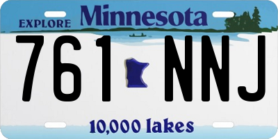 MN license plate 761NNJ