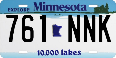 MN license plate 761NNK
