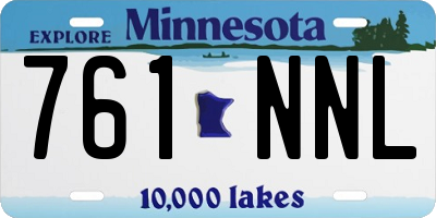 MN license plate 761NNL