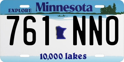 MN license plate 761NNO