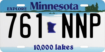 MN license plate 761NNP