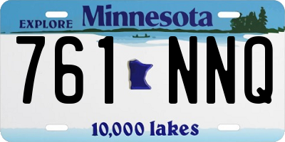 MN license plate 761NNQ