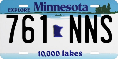 MN license plate 761NNS