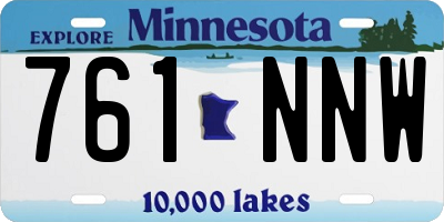 MN license plate 761NNW