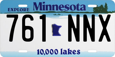 MN license plate 761NNX