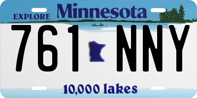 MN license plate 761NNY
