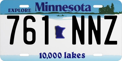 MN license plate 761NNZ