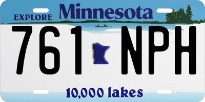 MN license plate 761NPH
