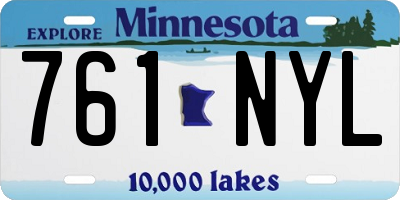 MN license plate 761NYL