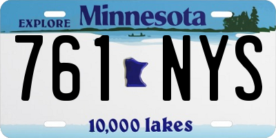 MN license plate 761NYS