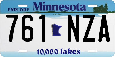 MN license plate 761NZA
