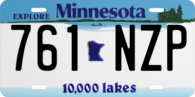 MN license plate 761NZP