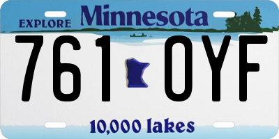 MN license plate 761OYF