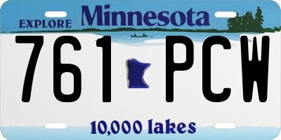 MN license plate 761PCW