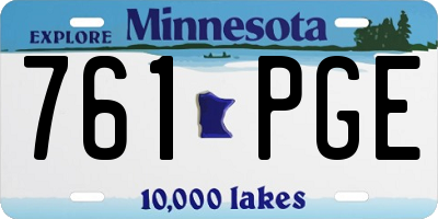 MN license plate 761PGE