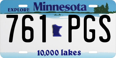 MN license plate 761PGS