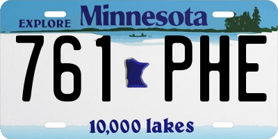 MN license plate 761PHE