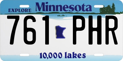 MN license plate 761PHR