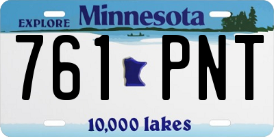 MN license plate 761PNT