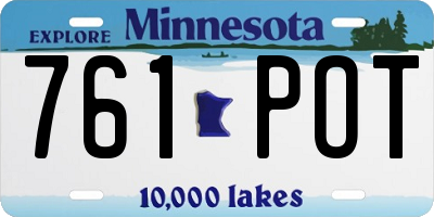 MN license plate 761POT
