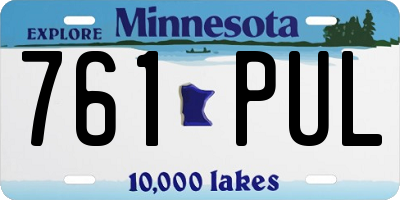 MN license plate 761PUL